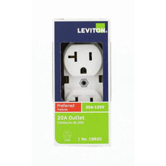 LEVITON Leviton R62-CBR20-00W Commercial Grade Duplex Outlet 20A (1-Pack) CBR20-W