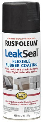 RUST-OLEUM Rust-oleum 265494 Leakseal Rubberized Spray 12 Oz Black