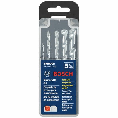 BOSCH Bosch BM5005 Fast Spiral Masonry Drill Bit Set 5 Piece
