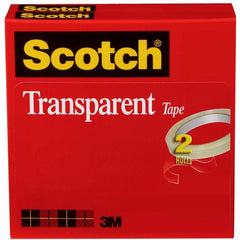 3M 3M MMM6002P1272 Transparent Tape 0.5 in x 72 yd (2 Pack) 600-2P12-72
