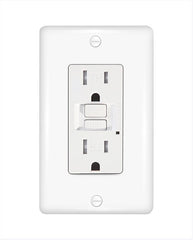 CYBER TECH LIGHTING Cyber Tech Lighting GLS15ATR-WH 15A Tamper Resistant Self-Testing GFCI Two-Outlet (Single Unit)