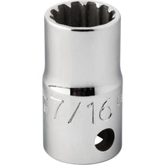 PROTO Proto J5214SPL Spline Socket 3/8 in Drive 14 Spline 7/16 in Hex