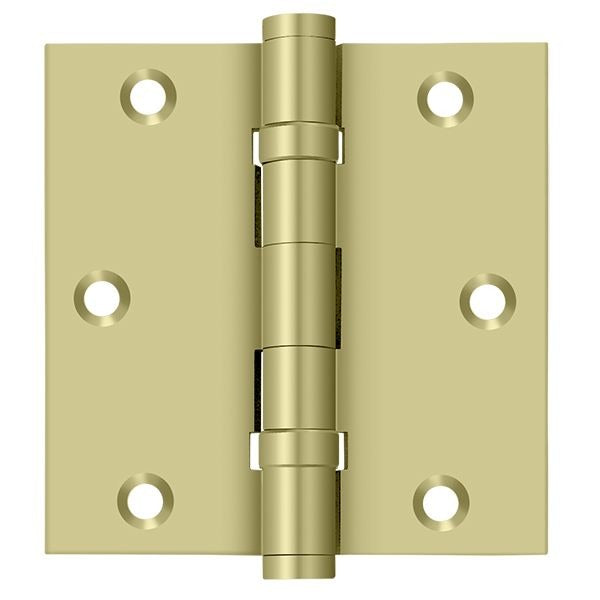 DELTANA Deltana DSB35B3-UNL Square Hinge 3.5x3.5 Unlacquered Brass