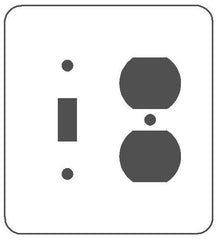 MULBERRY METAL PRODUCTS Mulberry Metal Products 76532 Combination wallplate Princess size (5 in H x 4.562 in W)