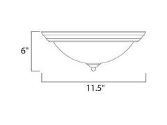 MAXIM LIGHTING Maxim Lighting 5840MRSN Essentials 1-Light Flush Mount 120V (11.5 in)
