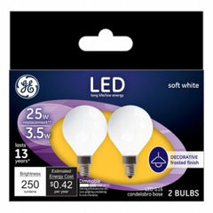 GE G E Lighting 28280 G16 Led Bulb 3.5W 2 Pack Soft White
