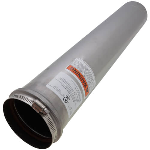 Z-FLEX Z-Flex 2SVEPWCF0402 4 x 2 Ft. Gasketed Gas Vent Pipe