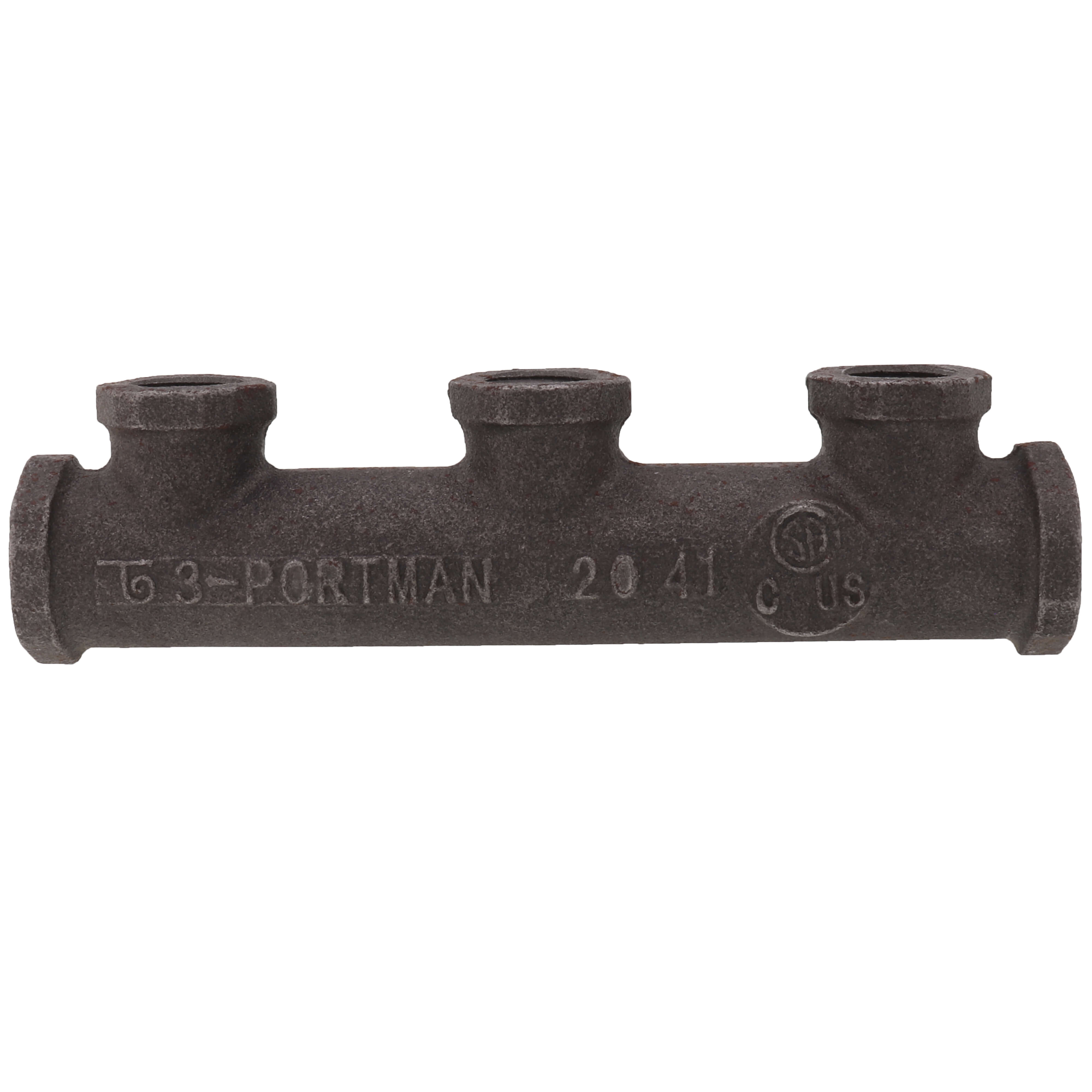 GASTITE Gastite 3-PORTMAN 3/4 x 1/2 x 1/2 in. NPT Reducing Ductile Iron 3 Port Manifold