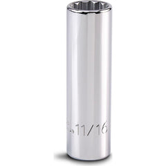 PROTO Proto J5322 Deep Socket 1/2 inches Drive 11/16 inches - 12 Point
