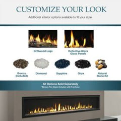 MAJESTIC Majestic ECHEL48STIN-C Echelon II See-Through 48 inches Gas Fireplace 40,000 BTU