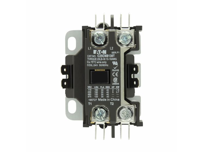 CUTLER & HAMMER Cutler & Hammer C25CNB125T Definite Purpose Contactor 25A