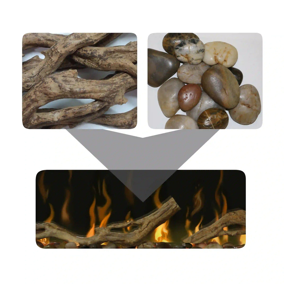 DIMPLEX Dimplex LF74DWS-KIT Accessory Driftwood 74