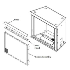 MAJESTIC Majestic ODCOUG-42SCN Framed Mesh Hang-On Screen for Courtyard 42 inches