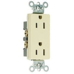 LEGRAND Pass & Seymour 26242-W Heavy-Duty Decorator Spec Grade Duplex Receptacle Side Wire 15A 125V