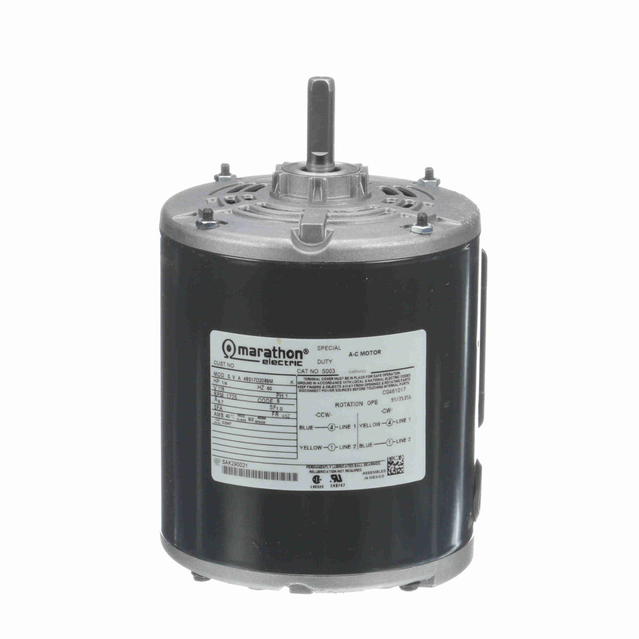 MARATHON MOTORS Marathon Motors S003 General Purpose Motor 1/4 HP