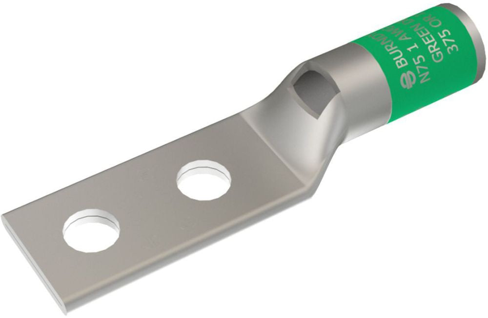 BURNDY Burndy YA1C2L 1 AWG CU Two Hole Terminal