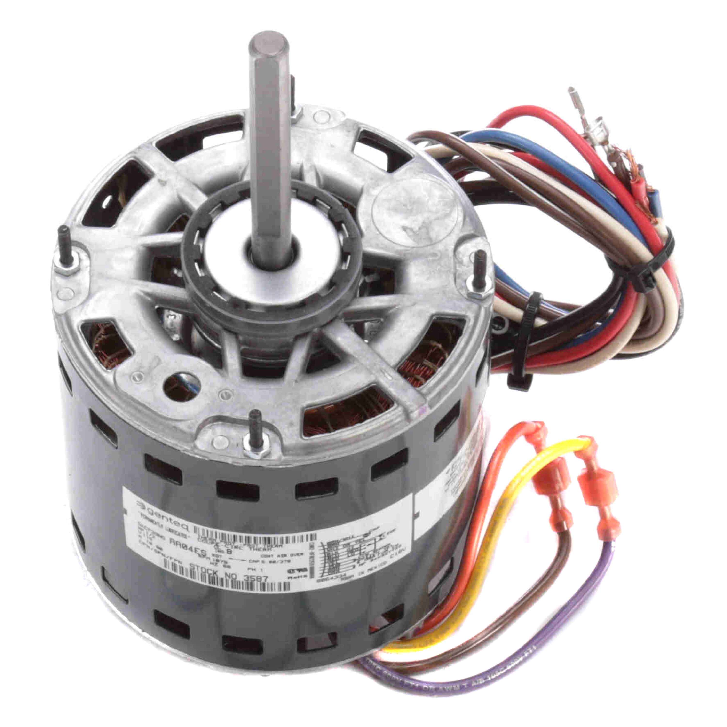 GENTEQ MOTORS Genteq Motors 3587 Direct Drive Furnace Motor 1/2 HP 1075 RPM