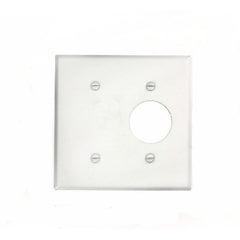 LEVITON Leviton 88085 2-Gang 1-Blank 1-Single 1.406-Inch Diameter Device Combination Wallplate