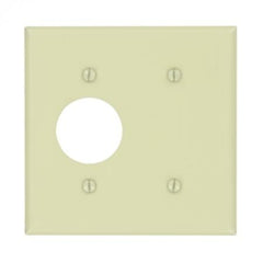 LEVITON Leviton 88085 2-Gang 1-Blank 1-Single 1.406-Inch Diameter Device Combination Wallplate
