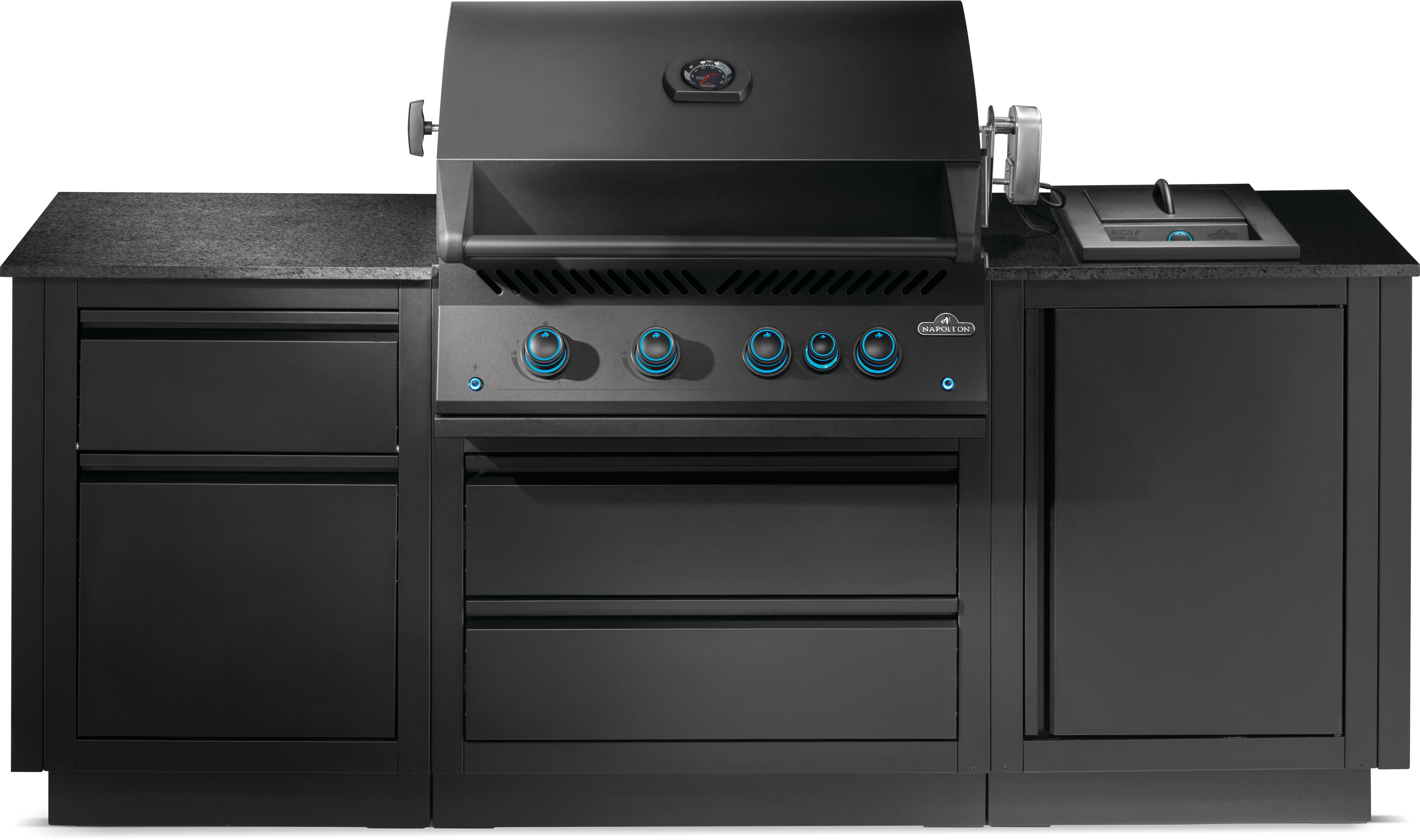 NAPOLEON BBQ Napoleon Bbq ODK300-BIG32RBPMK-1 OASIS 300 Outdoor Kitchen with 700 Series 32-Inch 4-Burner Gas Grill with Infrared Rear Burner, Rotisserie Kit and Side Burner