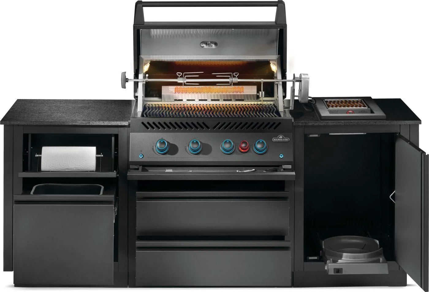 NAPOLEON BBQ Napoleon Bbq ODK300-BIG32RBPMK-1 OASIS 300 Outdoor Kitchen with 700 Series 32-Inch 4-Burner Gas Grill with Infrared Rear Burner, Rotisserie Kit and Side Burner