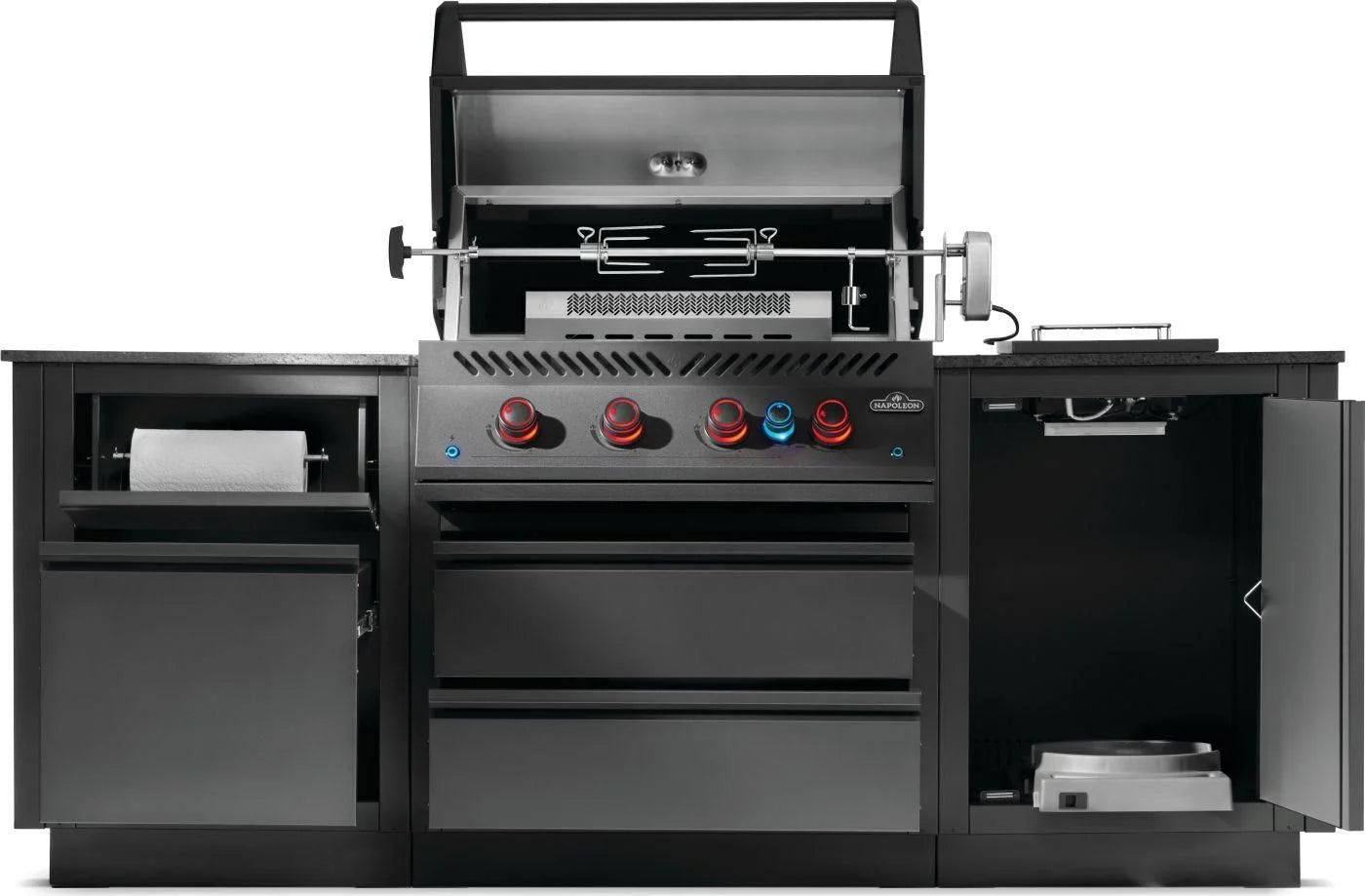 NAPOLEON BBQ Napoleon Bbq ODK300-BIG32RBPMK-1 OASIS 300 Outdoor Kitchen with 700 Series 32-Inch 4-Burner Gas Grill with Infrared Rear Burner, Rotisserie Kit and Side Burner
