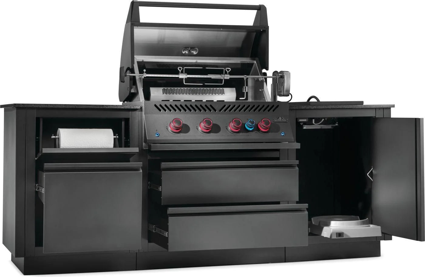 NAPOLEON BBQ Napoleon Bbq ODK300-BIG32RBPMK-1 OASIS 300 Outdoor Kitchen with 700 Series 32-Inch 4-Burner Gas Grill with Infrared Rear Burner, Rotisserie Kit and Side Burner