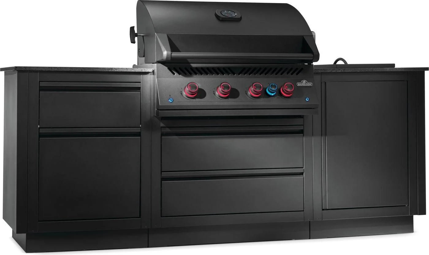 NAPOLEON BBQ Napoleon Bbq ODK300-BIG32RBPMK-1 OASIS 300 Outdoor Kitchen with 700 Series 32-Inch 4-Burner Gas Grill with Infrared Rear Burner, Rotisserie Kit and Side Burner