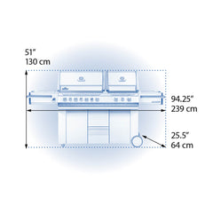 NAPOLEON BBQ Napoleon Bbq PRO825RSBINSS-3 Classic Prestige PRO 825 Natural Gas Grill 123,000 BTU