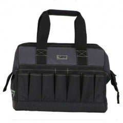 SAFETY Safety ACW-6Y padded base polyester tool bag over 24 pockets wide open