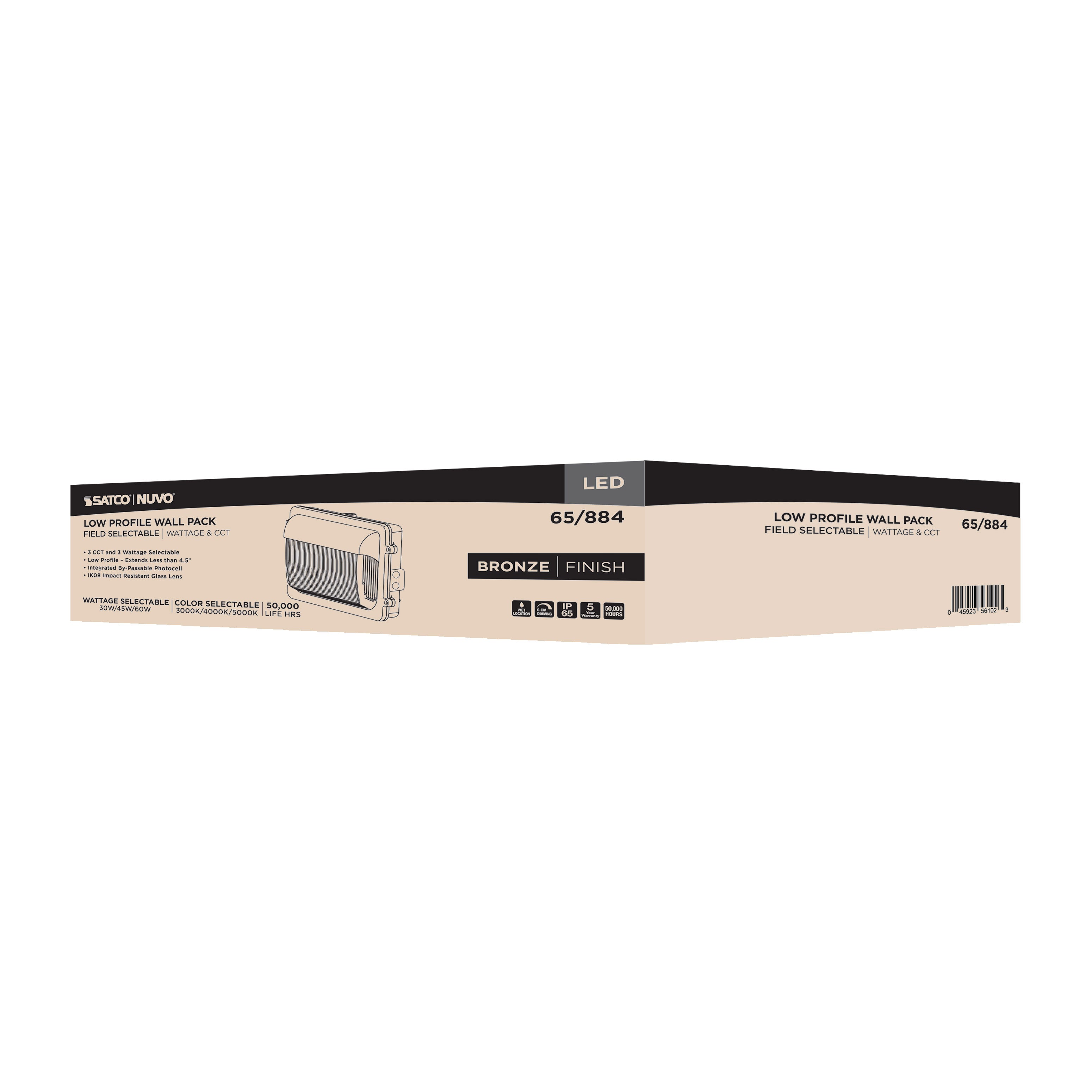 SATCO Satco 65884 Led Low Profile Wall Pack 30W/45W/60W