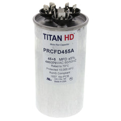 TITAN HD Titan Hd PRCFD455A Dual Run Cap, 45/5 MFD, 370-440V, Round