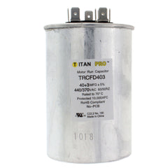 TITAN PRO Titan Pro TRCFD403 Motor Dual Run Cap, 40/3 MFD, 370-440V