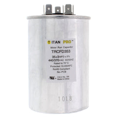 TITAN PRO Titan Pro TRCFD353 Motor Dual Run Cap, 35/3 MFD, 370-440V REPLACEMENT 12077/12082/12977