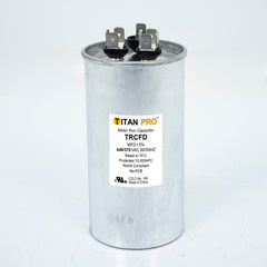 TITAN PRO Titan Pro TRCFD6010 Round Motor Dual Run Capacitor 60/10 Microfarad Rating 370-440VAC Voltage