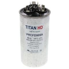 TITAN HD Titan Hd PRCFD505A Motor Dual Run Cap, 50/5 MFD, 440V, Round