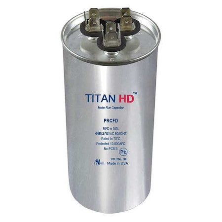 TITAN HD Titan Hd PRCFD305A 30/5 MFD Round Dual Motor Run Capacitor (440/370V)