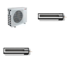 MITSUBISHI ELECTRIC Mitsubishi Multi-Zone 20000 BTU R-454B 16 SEER2 2-Zone Ducted Low-Static Mini Split Heat Pump System - 9K+9K