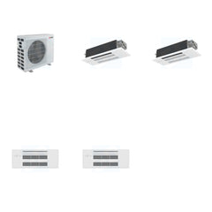 MITSUBISHI ELECTRIC Mitsubishi Multi-Zone 20000 BTU R-454B 20 SEER2 2-Zone 1-Way Ceiling Cassette Mini Split Heat Pump System - 12K+12K