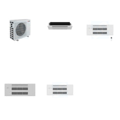MITSUBISHI ELECTRIC Mitsubishi Multi-Zone 20000 BTU R-454B 20 SEER2 2-Zone 1-Way Ceiling Cassette Mini Split Heat Pump System - 6K+9K