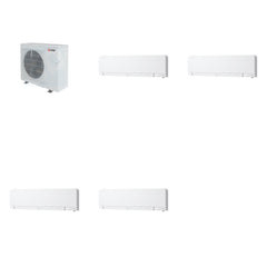 MITSUBISHI ELECTRIC Mitsubishi Multi-Zone 28600 BTU R-454B 20 SEER2 4-Zone Wall-Mounted Hyper Heat Mini Split Heat Pump System - 6K+6K+6K+12K