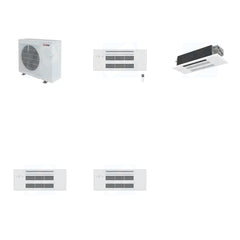 MITSUBISHI ELECTRIC Mitsubishi Multi-Zone 28600 BTU R-454B 20 SEER2 2-Zone 1-Way Ceiling Cassette Mini Split Heat Pump System - 9K+12K