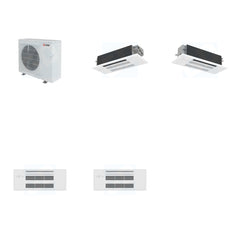 MITSUBISHI ELECTRIC Mitsubishi Multi-Zone 28600 BTU R-454B 20 SEER2 2-Zone 1-Way Ceiling Cassette Mini Split Heat Pump System - 12K+18K