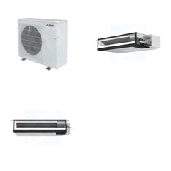 MITSUBISHI ELECTRIC Mitsubishi Multi-Zone 28600 BTU R-454B 16 SEER2 2-Zone Ducted Low-Static Mini Split Heat Pump System - 12K+18K