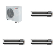 MITSUBISHI ELECTRIC Mitsubishi Multi-Zone 28600 BTU R-454B 16 SEER2 3-Zone Ducted Low-Static Mini Split Heat Pump System - 9K+9K+9K