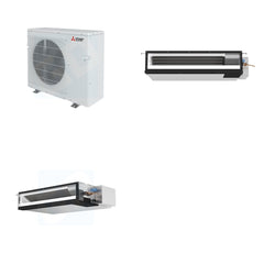 MITSUBISHI ELECTRIC Mitsubishi Multi-Zone 28600 BTU R-454B 16 SEER2 2-Zone Ducted Low-Static Mini Split Heat Pump System - 9K+15K