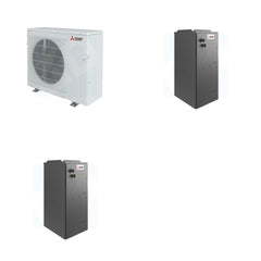 MITSUBISHI ELECTRIC Mitsubishi Multi-Zone 28600 BTU R-454B 18 SEER2 2-Zone Multi-Position Air Handler Heat Pump System - 12K+24K