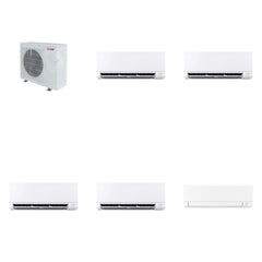 MITSUBISHI ELECTRIC Mitsubishi Multi-Zone 36400 BTU R-454B 20 SEER2 5-Zone Wall-Mounted Mini Split Heat Pump System - 6K+6K+6K+6K+15K