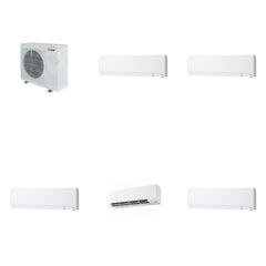 MITSUBISHI ELECTRIC Mitsubishi Multi-Zone 36400 BTU R-454B 20 SEER2 5-Zone Wall-Mounted Hyper Heat Mini Split Heat Pump System - 6K+6K+6K+9K+12K