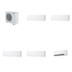 MITSUBISHI ELECTRIC Mitsubishi Multi-Zone 36400 BTU R-454B 20 SEER2 5-Zone Wall-Mounted Hyper Heat Mini Split Heat Pump System - 6K+6K+6K+6K+9K